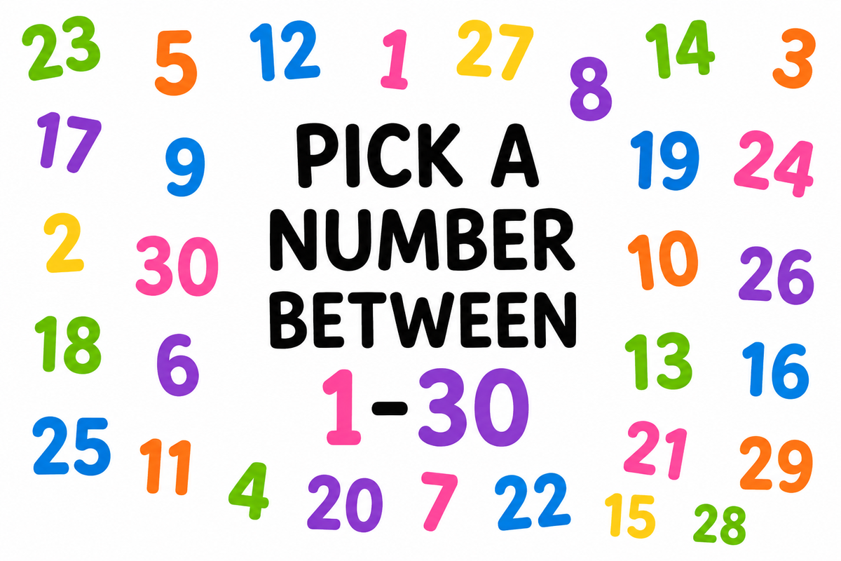 Pick a number between 1-30 for Mystery Ring Purchases ADD ON